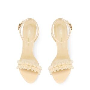 Ann Taylor Cream Ruffle Heels